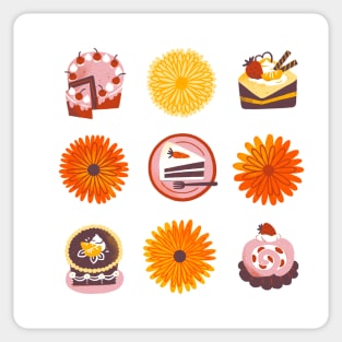 Cake and Calendula Sticker